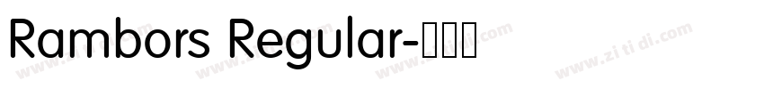 Rambors Regular字体转换